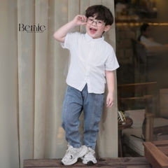 Quần jean dài quần denim can thân trước cho bé trai phong cách sành điệu size 11 tới 28kg BERNIE 25Q004