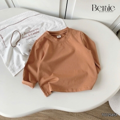 Áo thun áo phông trơn tay dài nhiều màu unisex cho bé trai bé gái đi học đi chơi 9kg đến 27kg BERNIE T0725A51