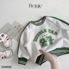 Set bộ dài thể thao unisex họa tiết hình in Double kèm quần dài cho bé trai bé gái size 9 tới 28kg BERNIE T0625B35