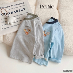 Áo thun áo phông tay dài họa tiết Animal unisex cho bé trai bé gái đi học đi chơi 9 đến 27kg BERNIE T0725A38