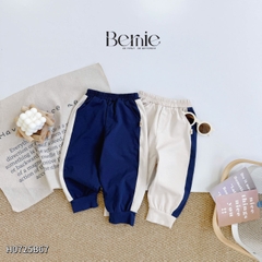 Set bộ thun cotton phối màu tay áo raplang dài cho bé trai họa tiết thêu Driver kèm quần dài 9 tới 28kg BERNIE H0725B67