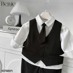 Set bộ vest hoàng gia 6 chi tiết dài tay cho bé trai đi tiệc đi sự kiện size 9 tới 28kg BERNIE H0725B71