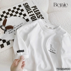 Áo thun cho bé trai tay dài phối túi ngực họa tiết khủng long size 9 tới 28kg BERNIE T0725A56