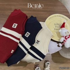 Áo gile len unisex bé trai bé gái 3 màu phối gấu phong cách hàn quốc cho bé trai 1 đến 7 tuổi BERNIE T1025A15