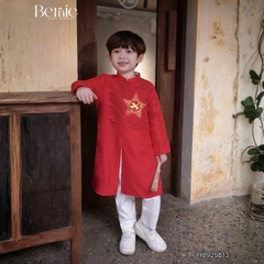 Áo dài cách tân áo dài Tết bé trai Tinh hoa Việt kèm quần kaki dài size 9 đến 25kg BERNIE H0925B13