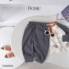 Set bộ dài tay raplang chất cotton họa tiết Happy Zoo kèm quần dài size 10 tới 27kg BERNIE H1025B48