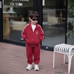 Set bộ thể thao khóa kéo cổ đứng kèm quần bo chun Athletic cho bé trai bé gái size 1 đến 7 tuổi BERNIE T0825B08