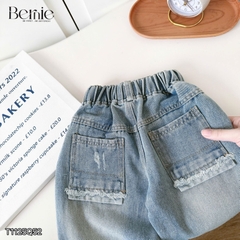 Quần jean dài quần denim dáng baggy xước cho bé trai Style hàn quốc size 11 tới 28kg BERNIE T1125Q52