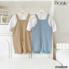 Set Yếm dài kèm áo thun Gấu EINTSIGHT cho bé trai bé gái unisex phong cách hàn quốc size 1 đến 7 tuổi BERNIE H1025B09Đ