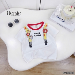 Set bộ tay ngắn bé trai áo cotton phối quần short da cá Happy Holiday size 9kg tới 28kg BERNIE KIDS T1125B03