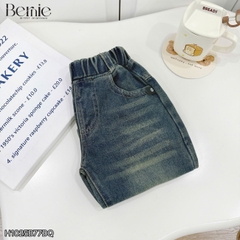 Quần jean quần denim dài ống suông STREET wash mài nhẹ cho bé trai bé gái size 9 tới 25kg BERNIE H1025B77Đ