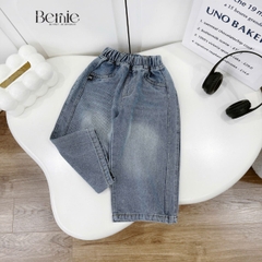 Quần jean quần denim dài ống suông DAILY xanh dương wash nhẹ cho bé trai bé gái size 9 tới 28kg BERNIE H1025B77ĐQ