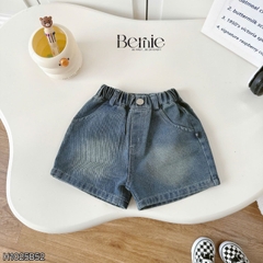 Set bộ polo tay ngắn họa tiết thêu Birthday Bernie cho bé trai kèm quần short jean size 9 tới 28kg BERNIE H1025B52