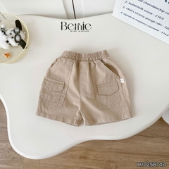  Set sơ mi 3 chi tiết tay ngắn cho bé trai họa tiết Mèo Khám Phá kèm quần short kaki size 9 tới 28kg BERNIE H1025B74Đ