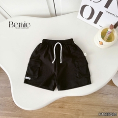 Quần short quần đùi phối túi hộp chất thun cotton cho bé trai đi chơi đi học size 11 tới 28kg BERNIE H1225Q24