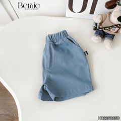 Set bộ tay ngắn basic áo thun túi lệch kèm quần short kaki denim cho bé trai đi chơi đi học size 9kg tới 25kg H0226B25Đ AT3M