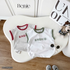 Set bộ cotton áo thun tanktop BNE KID kèm quần short cho bé trai đi chơi đi học size 9 đến 28kg BERNIE H0326B33