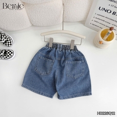 Quần short quần jean cho bé trai họa tiết thêu ngộ nghĩnh đi chơi đi học size 11kg tới 28kg BERNIE KIDS H0226Q12