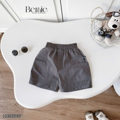 Set bộ bé trai áo thun tay ngắn họa tiết kẻ ngang Sausage Dog kèm quần short kaki cho bé trai size 9 đến 28kg BERNIE H0326B37