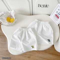 Set bộ sơ mi tay ngắn cho bé trai họa tiết cá sấu vui nhộn kèm quần short kaki size 11kg tới 28kg BERNIE H0226B01
