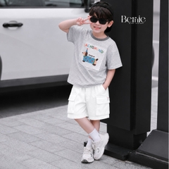 Quần short quần kaki đùi phối túi hộp 2 bên cho bé trai đi chơi đi học size 9 tới 28kg BERNIE T1225Q33