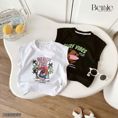 Set bộ unisex cho bé trai bé gái áo thun tanktop Style kèm quần short đi chơi đi biển size 1 tới 7 tuổi BERNIE H0326B36