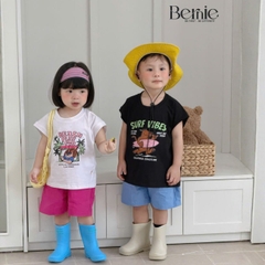 Set bộ unisex cho bé trai bé gái áo thun tanktop Style kèm quần short đi chơi đi biển size 1 tới 7 tuổi BERNIE H0326B36
