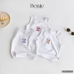  Set sơ mi 3CT áo tay dài kẻ sọc sắc màu áo ba lỗ kèm quần short kaki cho bé trai đi biển đi chơi 9 tới 28kg BERNIE H0226B26