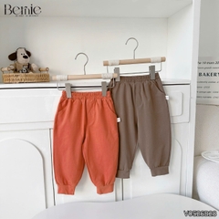 Set bộ cotton áo tay dài phối cổ Picnic Bear kèm quần dài cho bé trai size 9 tới 25kg BERNIE V0526B28