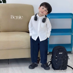 Quần dài quần âu mí gân nổi màu xanh than cho bé trai phong cách thanh lịch size 9kg tới 25kg  BERNIE H0726Q13