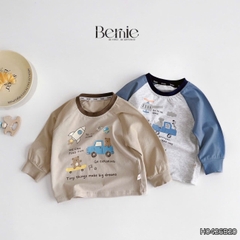 Set bộ dài tay áo thun raplang phối màu Little Riders kèm quần dài cho bé trai size 9 tới 25kg BERNIE H0426B20
