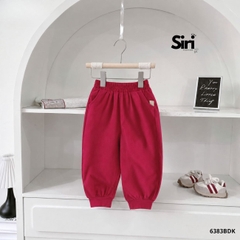 Set bộ dài tay chất thun cotton áo be họa tiết Little Explorer kèm quần dài đỏ size 10 tới 27kg BERNIE SIRI 6383BDK