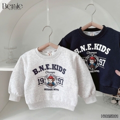 Set bộ dài cho bé trai chất nỉ 2 da áo họa tiết Little Monkey kèm quần dài cho bé trai size 9 tới 28kg BERNIE H1025B81