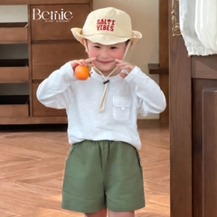 Mũ tai bèo có dây rút và nút bấm unisex cho bé trai bé gái đi chơi đi biển chụp hình xinh yêu 1 đến 4 tuổi BERNIE HL349