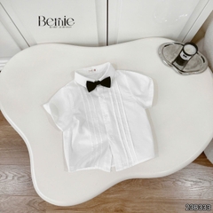 Set sơ mi ngắn tay bé trai công tử có nơ mặc thôi nôi sinh nhật sự kiện 1 đến 7 tuổi BERNIE