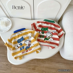 Áo thun áo polo tay ngắn họa tiết kẻ ngang sắc màu Ok cho bé trai size 9kg đến 25kg BERNIE H0226B37A