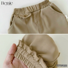 Quần dài quần âu chất chéo tuyết phối nắp túi cho bé trai phong cách thanh lịch size 9kg tới 28kg  BERNIE T0726Q22