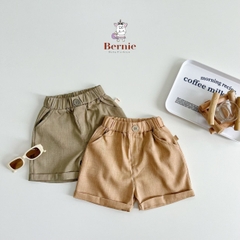 Quần short đùi dáng âu BERNIE mềm có túi 2 bên cho bé trai bé gái đi học đi chơi mặc nhà 9-25Kg