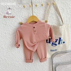 Đồ dài tay cho bé trai bé gái thun tăm trơn màu basic hàn quốc 1 đến 7 tuổi BERNIE