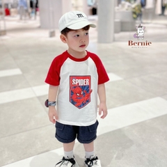 Set bộ cho bé trai in hình siêu nhân áo thun zaclang và quần short ngắn cho bé từ 1 đến 7 tuổi BERNIE 1123B025