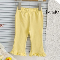 Quần dài ống loe viền bèo cho bé gái phong cách sành điệu size 1 đến 7 tuổi BERNIE 22Q114
