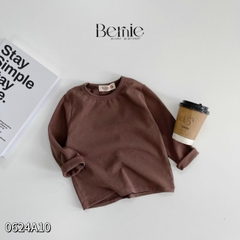 Áo thun tay dài basic nhiều màu unisex cho bé trai bé gái đi học đi chơi 1đến 7 tuổi BERNIE 0624A10