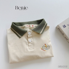 Set bộ thunpolo dài tay phối sọc tay họa tiết Bernie cho bé trai đi chơi đi học 1 đến 7t BERNIE 0524B15