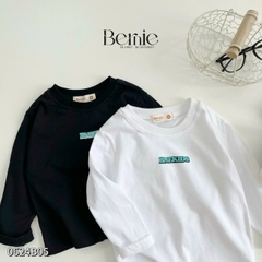 Set bộ thun tay dài unisex chất cotton họa tiết in chữ cho bé trai bé gái size 1đến 7 tuổi BERNIE 0624B05