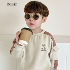 Set bộ quần áo thun dài tay thu đông cho bé trai chất liệu nỉ bông 1 đến 7 tuổi BERNIE H0924B43