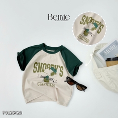 o thun tay ngắn raplang unisex cho bé trai bé gái họa tiết cún Snoopy nhiều màu size 9 tới 28kg BERNIE P0125A20