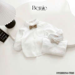 Set bộ vest gi lê bé trai 4 chi tiết áo sơ mi tay dài màu trắng phối gi le rời và quần dài kèm nơ cổ 1 đến 7 tuổi BERNIE H1123B014 - T525