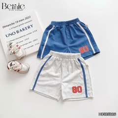 Set bộ thể thao tay ngắn phối màu họa tiết hình in 80 kèm quần short cho bé trai size 9 tới 28kg BERNIE H0525B26