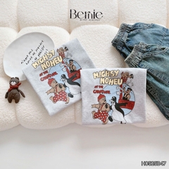 Set bộ tay ngắn phối màu họa tiết carnival kèm quần short jean cho bé trai 11kg tới 28kg BERNIE H0525B47