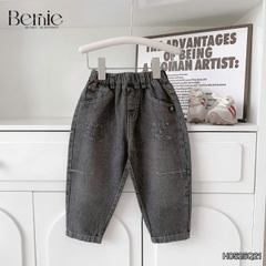 Quần dài quần jean mài đen cho bé trai phong cách sành điệu size 11kg tới 28kg BERNIE H0525Q21